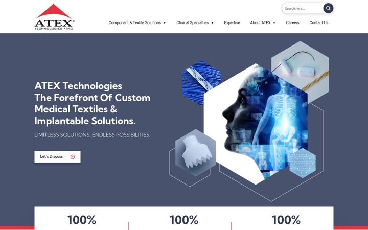 Screenshot ta' atextechnologies.com