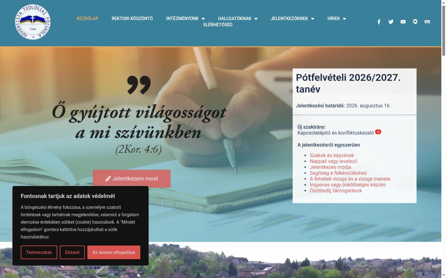 Ekrānuzņēmums ar piekrišanas baneri, kas tika rādīts pirms jebkādas mijiedarbības