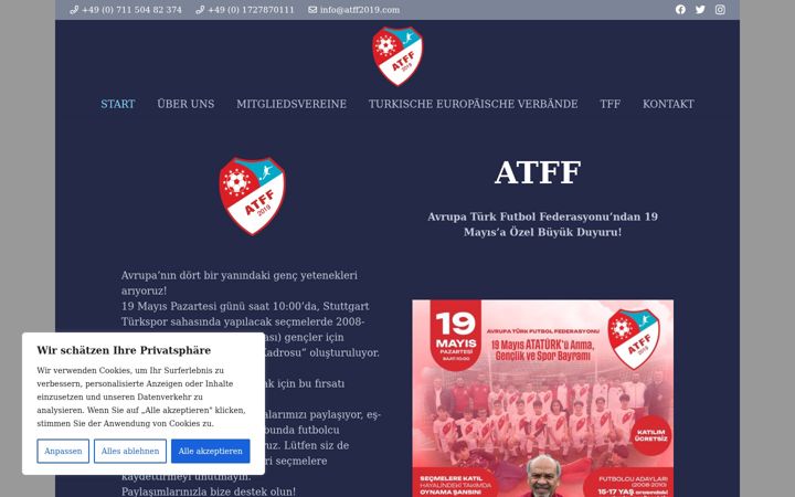 Screenshot of atff2019.com