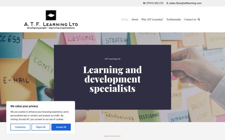 Screenshot of atflearning.com
