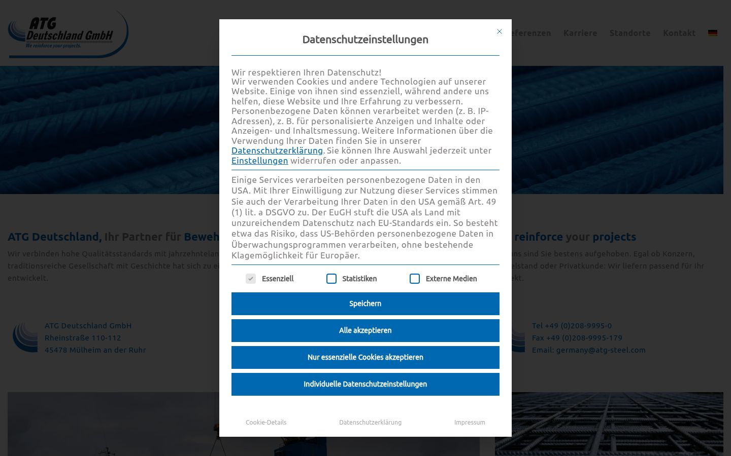 Screenshot tal-banner tal-kunsens muri qabel kwalunkwe interazzjoni