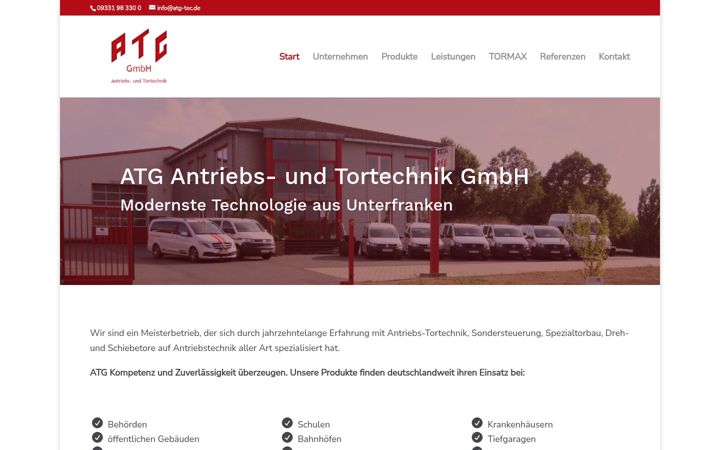Captură de ecran a atg-tec.de