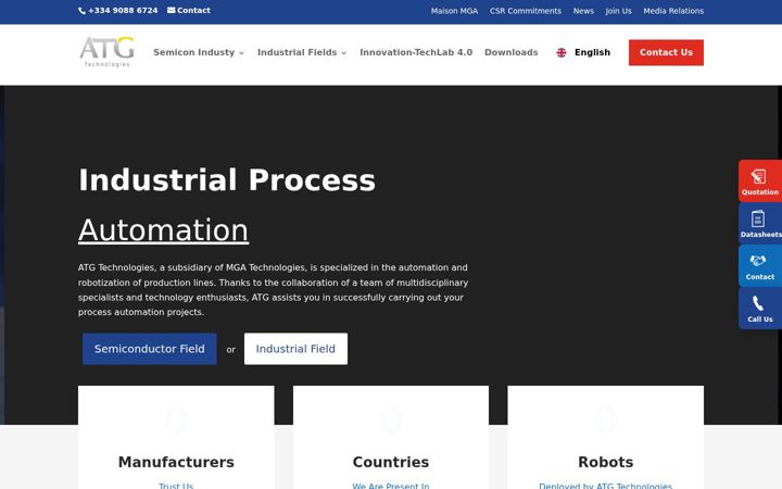 Screenshot ta' atg-technologies.com
