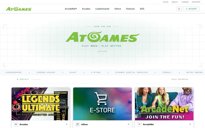 Screenshot of atgames.net