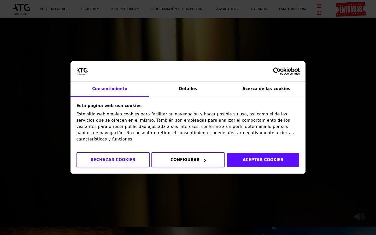 Snímek obrazovky baneru souhlasu zobrazeného před jakoukoli interakcí
