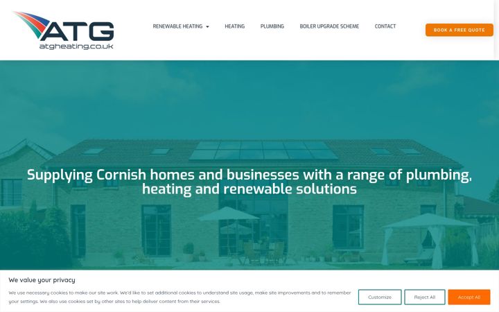 Screenshot of atgheating.co.uk