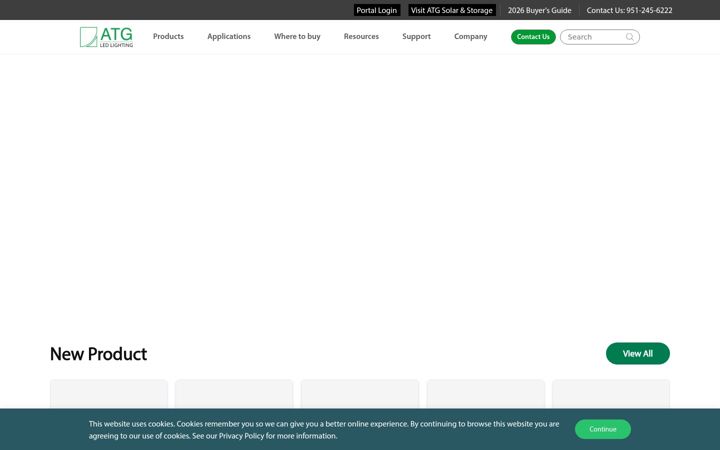 Screenshot of atgledlighting.com
