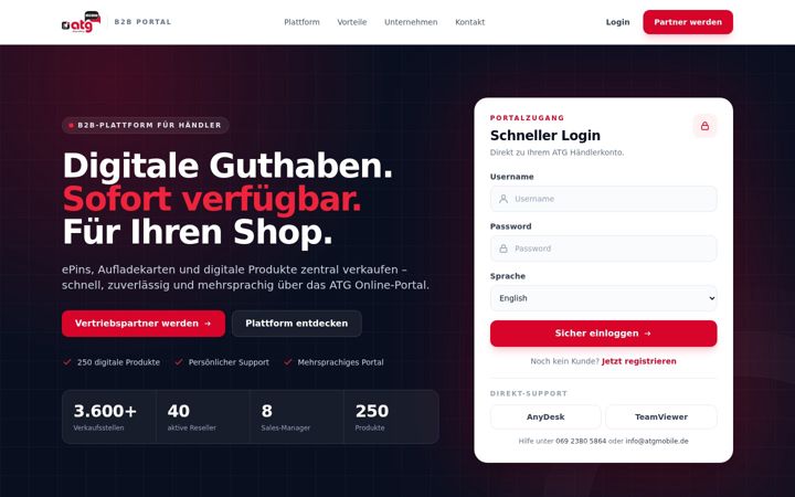 Screenshot of atgpins.de