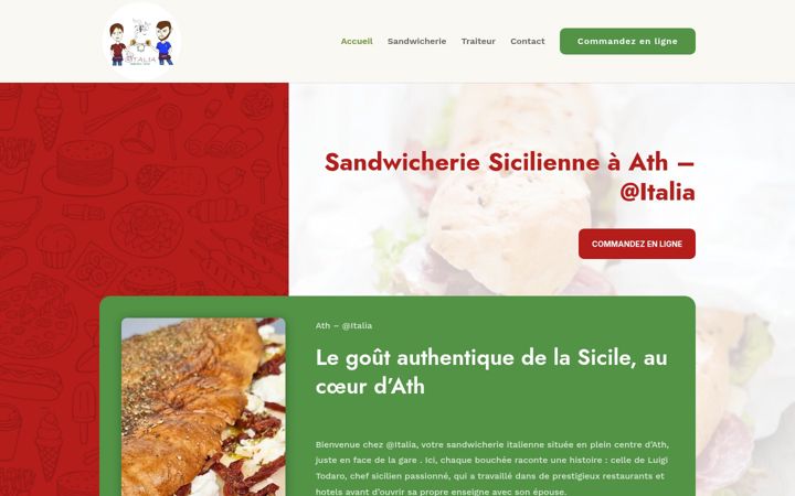 Screenshot of ath-italiasandwicherie.be