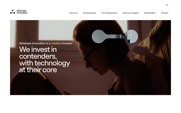 Screenshot of athanaseinnovation.com