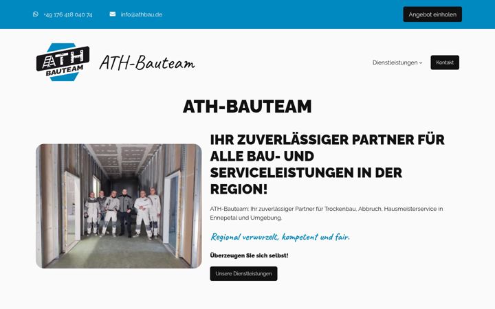 Screenshot of athbau.de