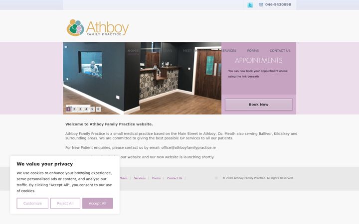 Screenshot of athboyfamilypractice.com