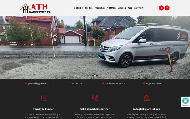 Screenshot of athbyggservice.no