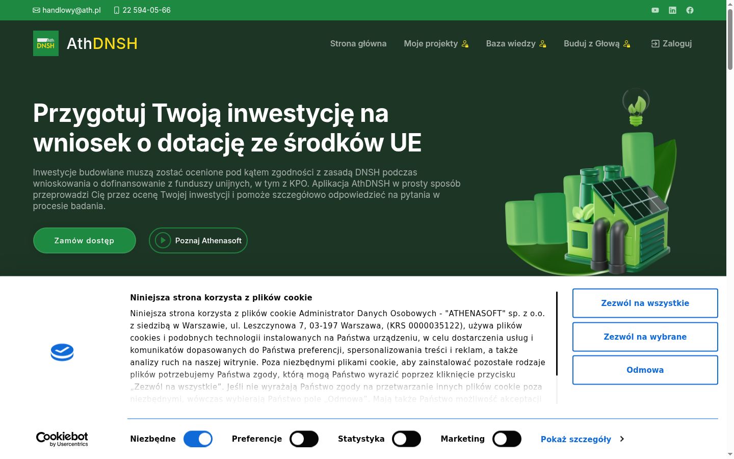 Zrzut ekranu banera zgody wyświetlanego przed jakąkolwiek interakcją