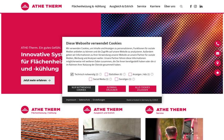 Screenshot of athe-therm.de