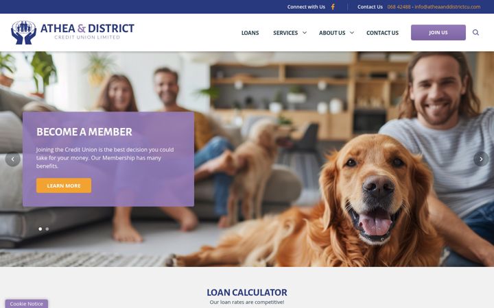 Screenshot of atheaanddistrictcu.com