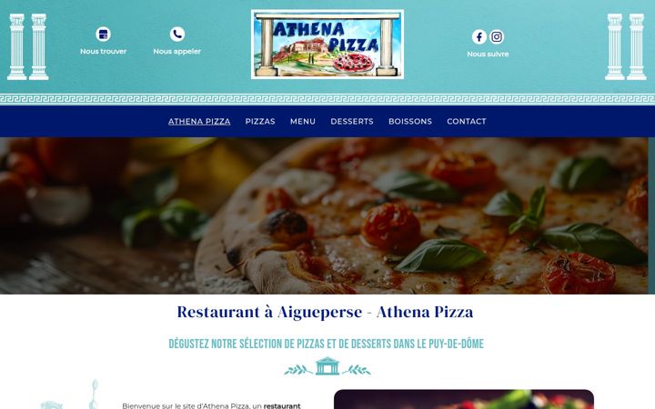 Screenshot of athena-pizza63.fr