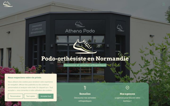 Screenshot ta' athena-podo.fr