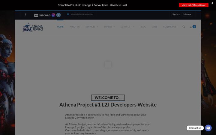 Screenshot of athena-project.eu