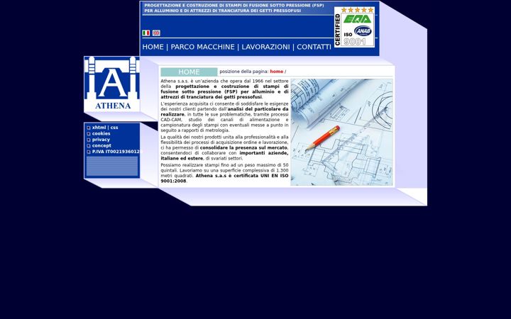 Screenshot ta' athena-sas.com
