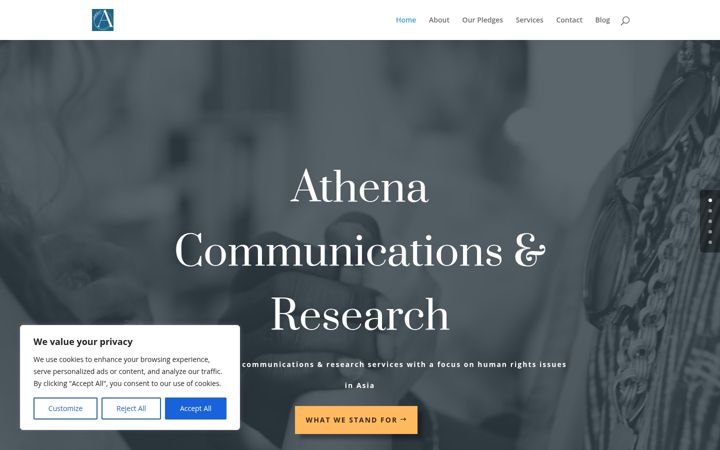 Captura de pantalla de athenacomms.org