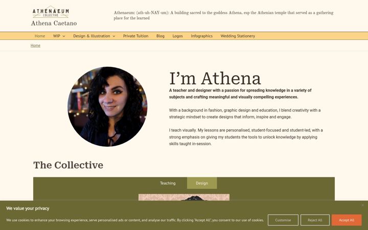 Screenshot of athenaeumcollective.com
