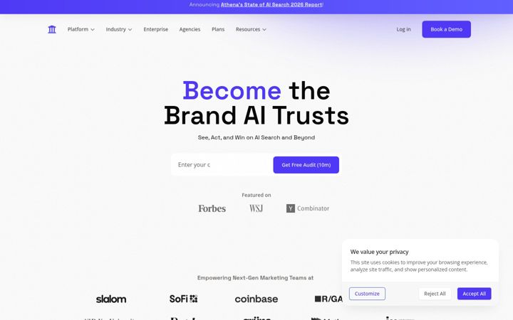 Screenshot of athenahq.ai
