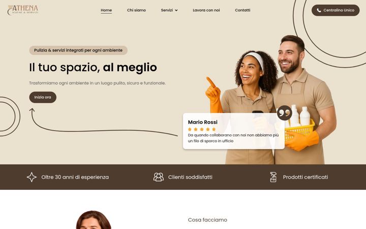 Screenshot of athenaigieneservizi.it