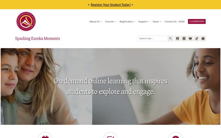 Screenshot of athenashomeschool.com
