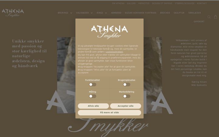 Screenshot of athenasmykker.dk