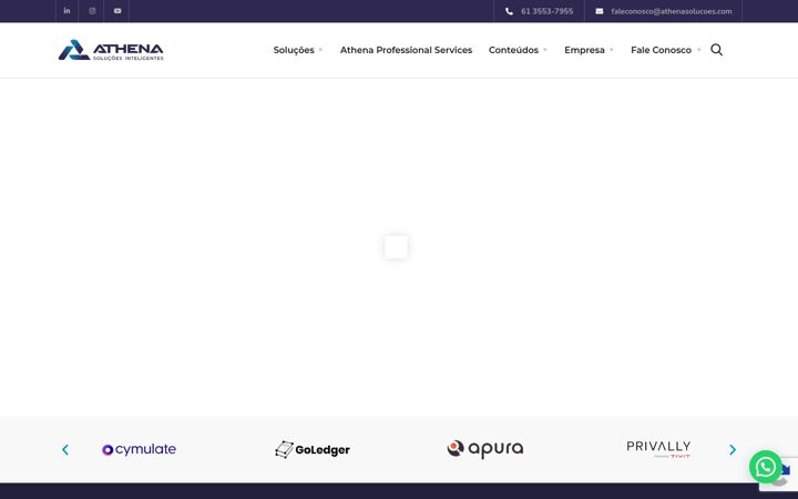 Captura de pantalla de athenasolucoes.com