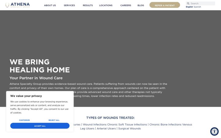 Screenshot of athenaspecialtygroup.com
