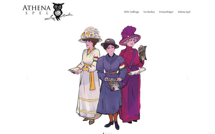 Screenshot of athenaspel.se