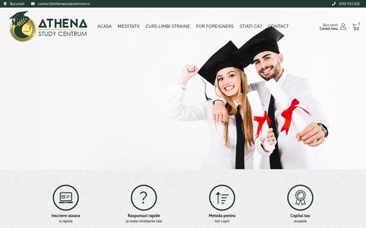 Screenshot of athenastudycentrum.ro