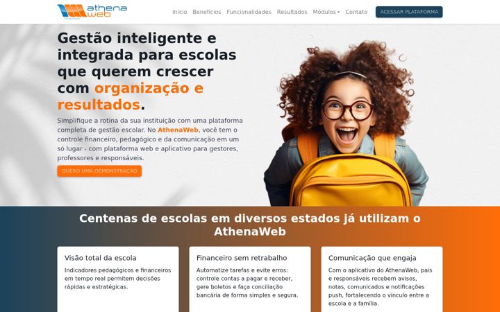 Screenshot of athenaweb.com.br