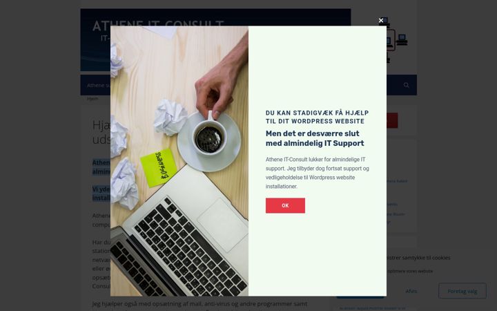 Screenshot of athene-it-consult.dk