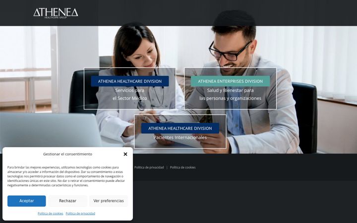 Screenshot ta' atheneahealthcare.com