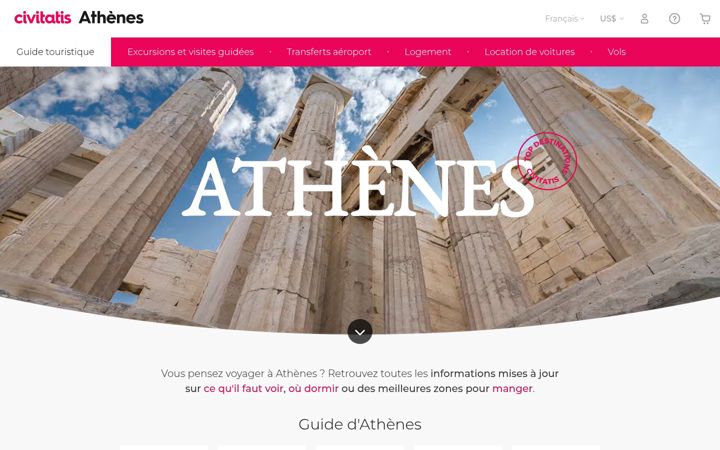 Capture d'écran de athenes.fr