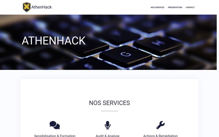 Screenshot του athenhack.fr