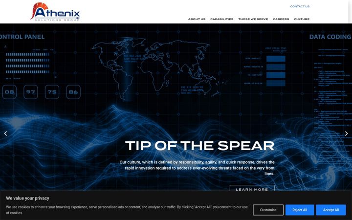 Screenshot van athenixsolutions.com