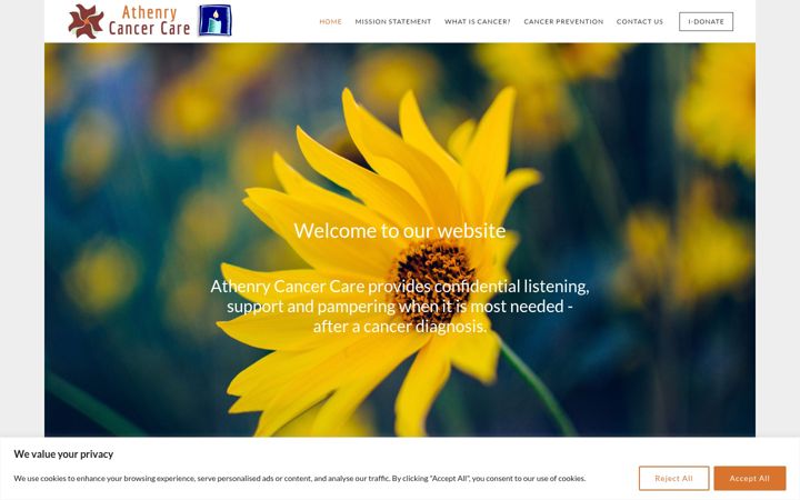 Screenshot of athenrycancercare.ie