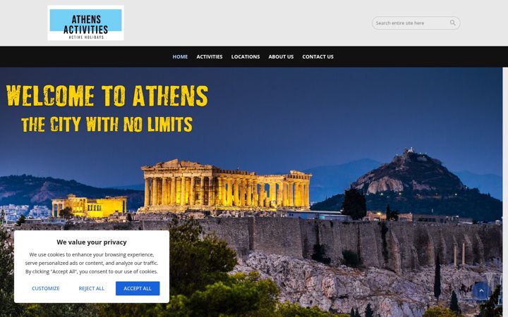 Screenshot of athens-activities.com