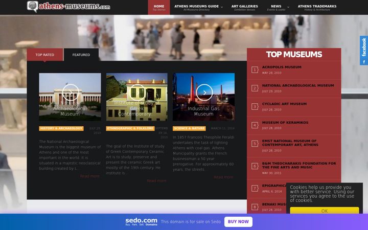 Screenshot of athens-museums.com