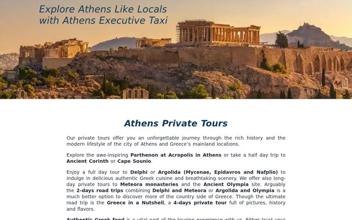 Zrzut ekranu athens-private-tours.gr