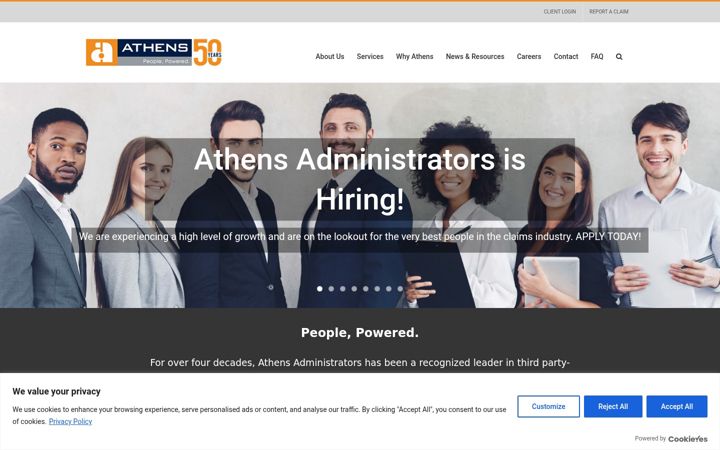 Screenshot of athensadmin.com