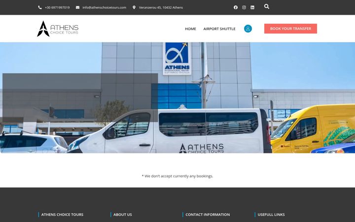 Screenshot of athenschoicetours.com