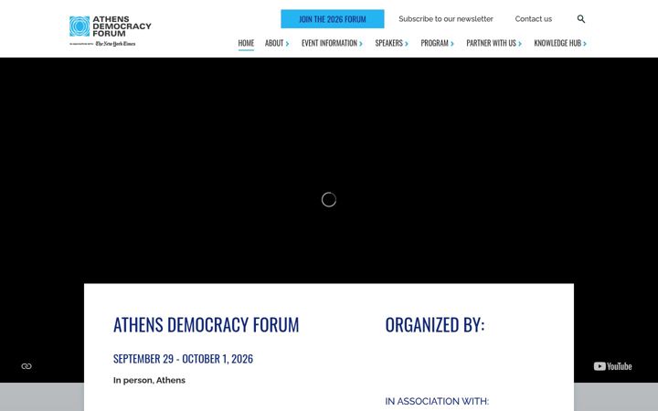 Ekraanipilt saidist athensdemocracyforum.com