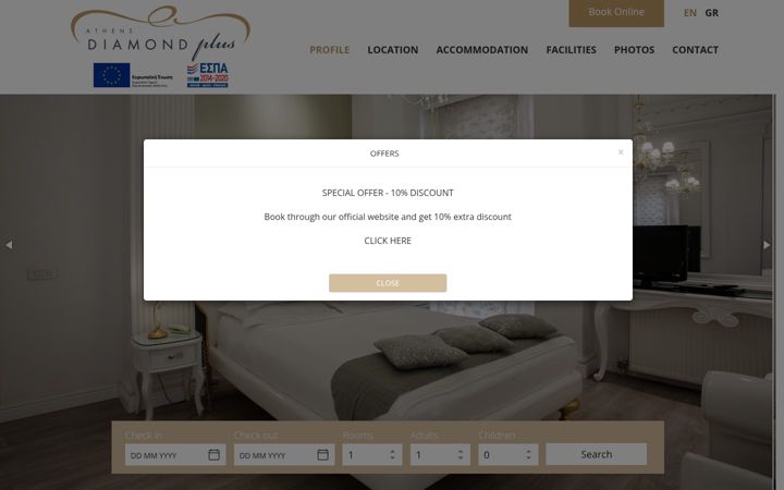 Screenshot of athensdiamondplus.com