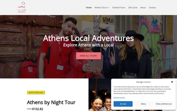 Screenshot of athenslocaladventures.com