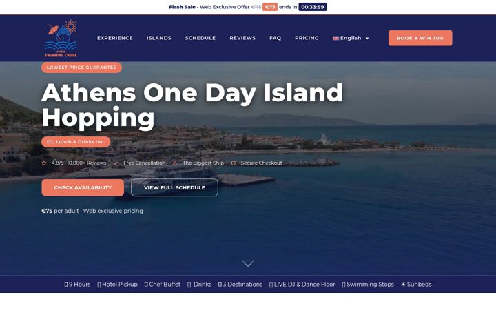 Screenshot of athensswimmingcruise.gr